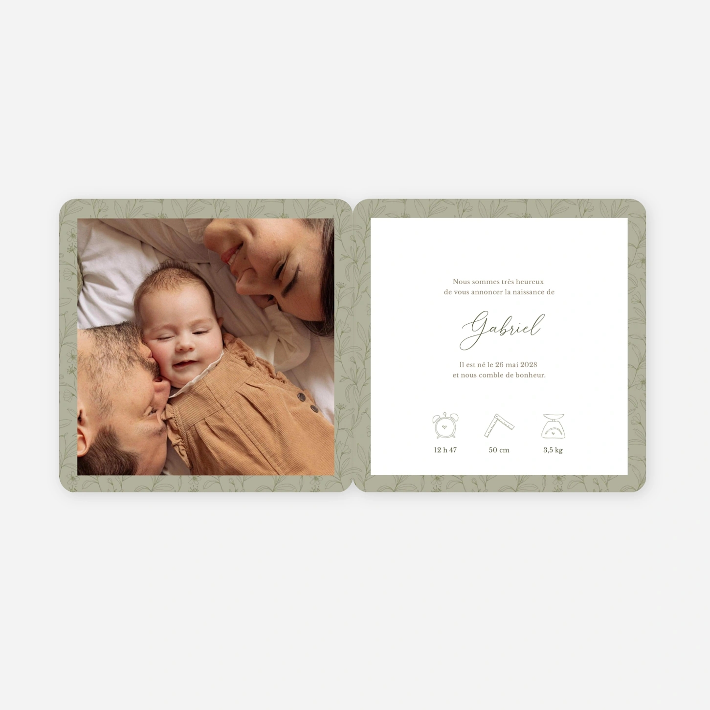 Faire-part naissance Petite âme