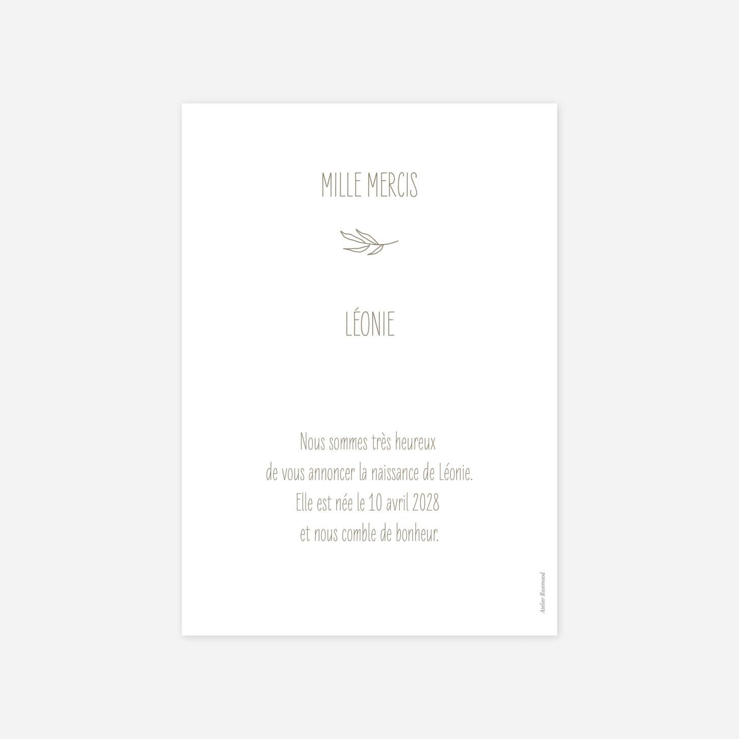 Faire-part naissance Petit Bouton