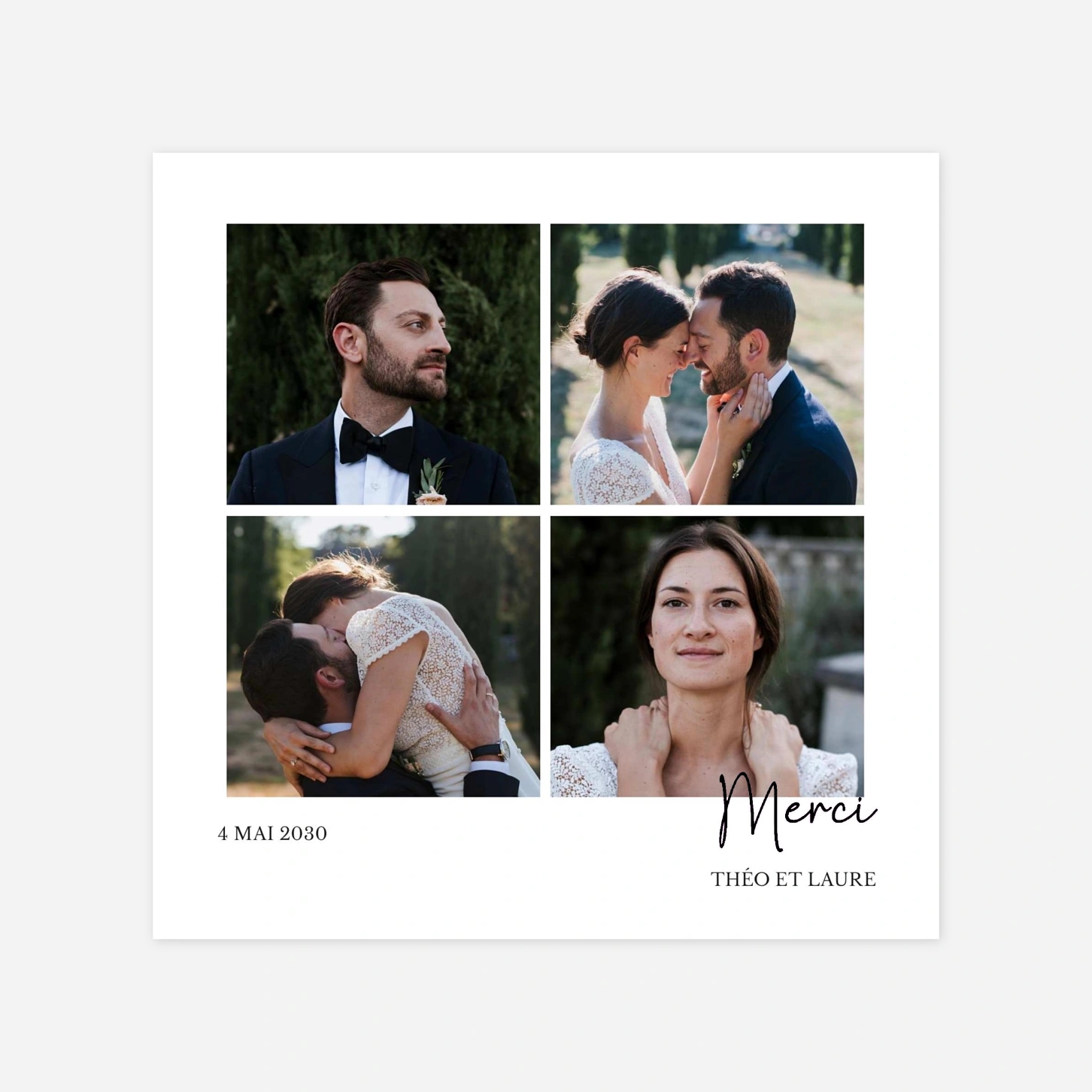 Carte de remerciements Pure Joie