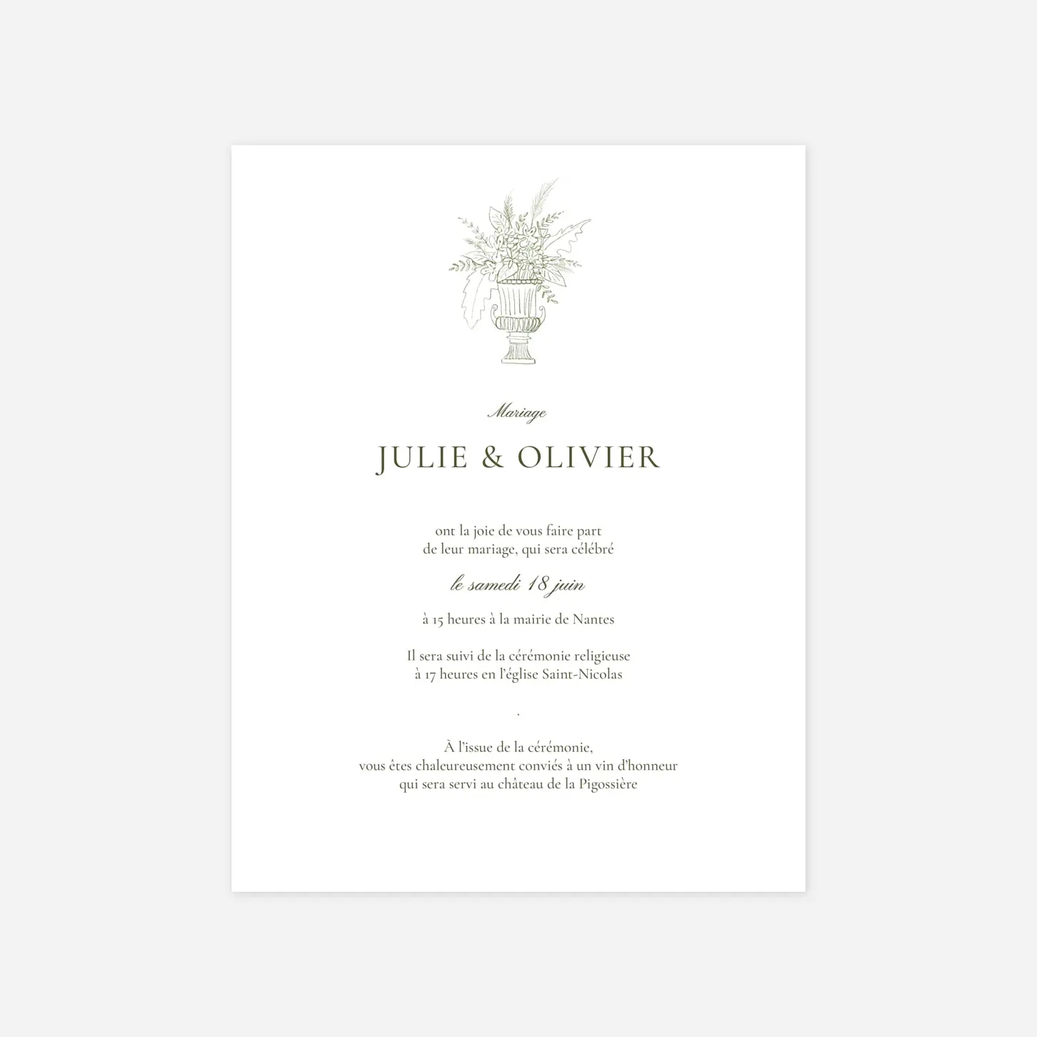 Faire-part mariage Romance