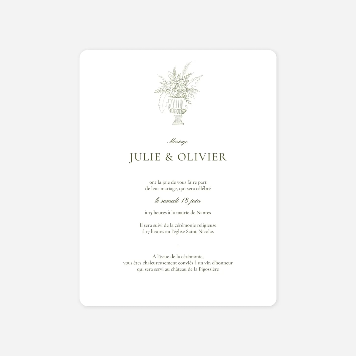 Faire-part mariage Romance