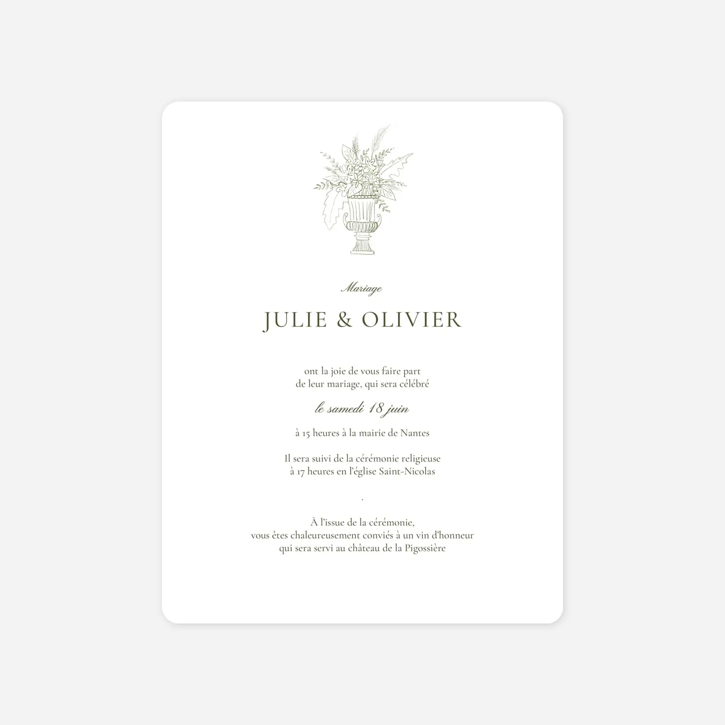 Faire-part mariage Romance