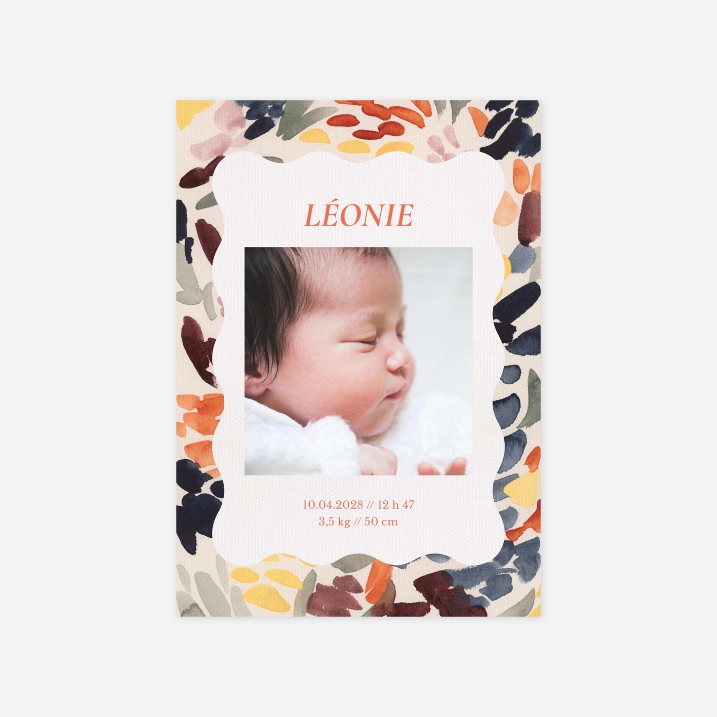 Faire-part naissance Éclat pastel