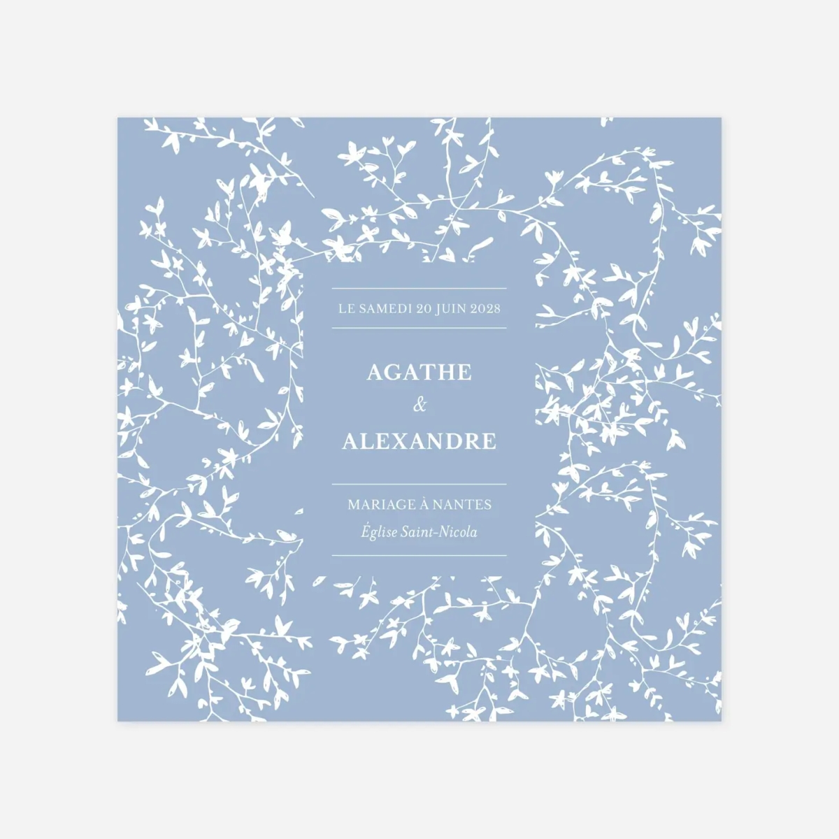 Faire-part mariage Reflets dans l'eau