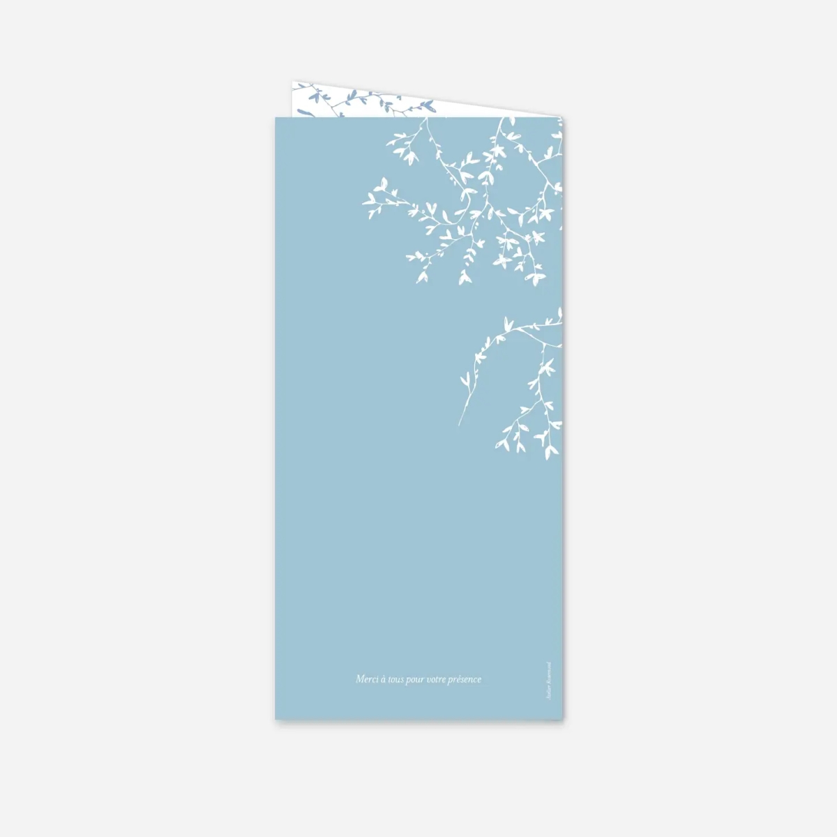 Menu mariage Reflets dans l'eau