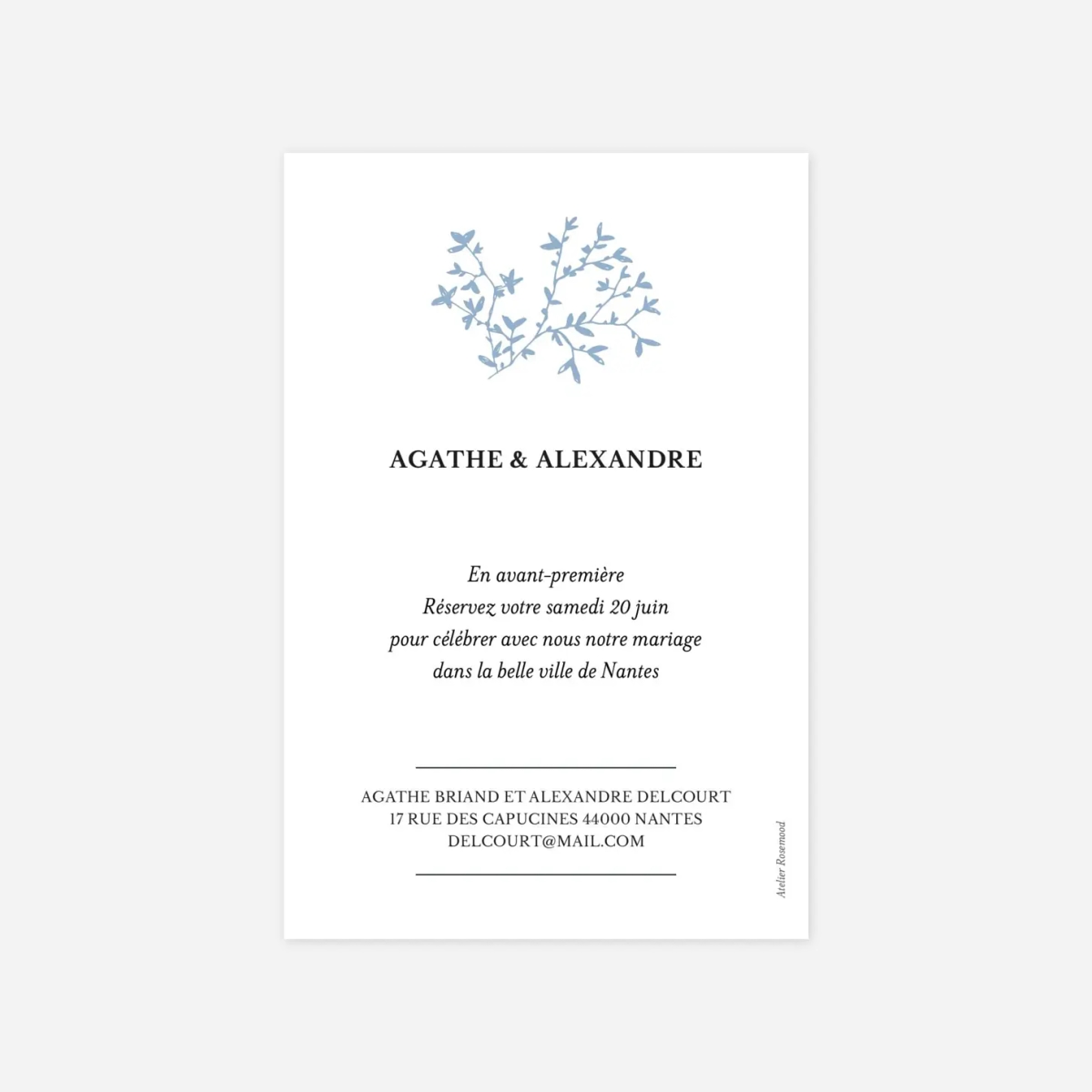 Save the date Reflets dans l'eau