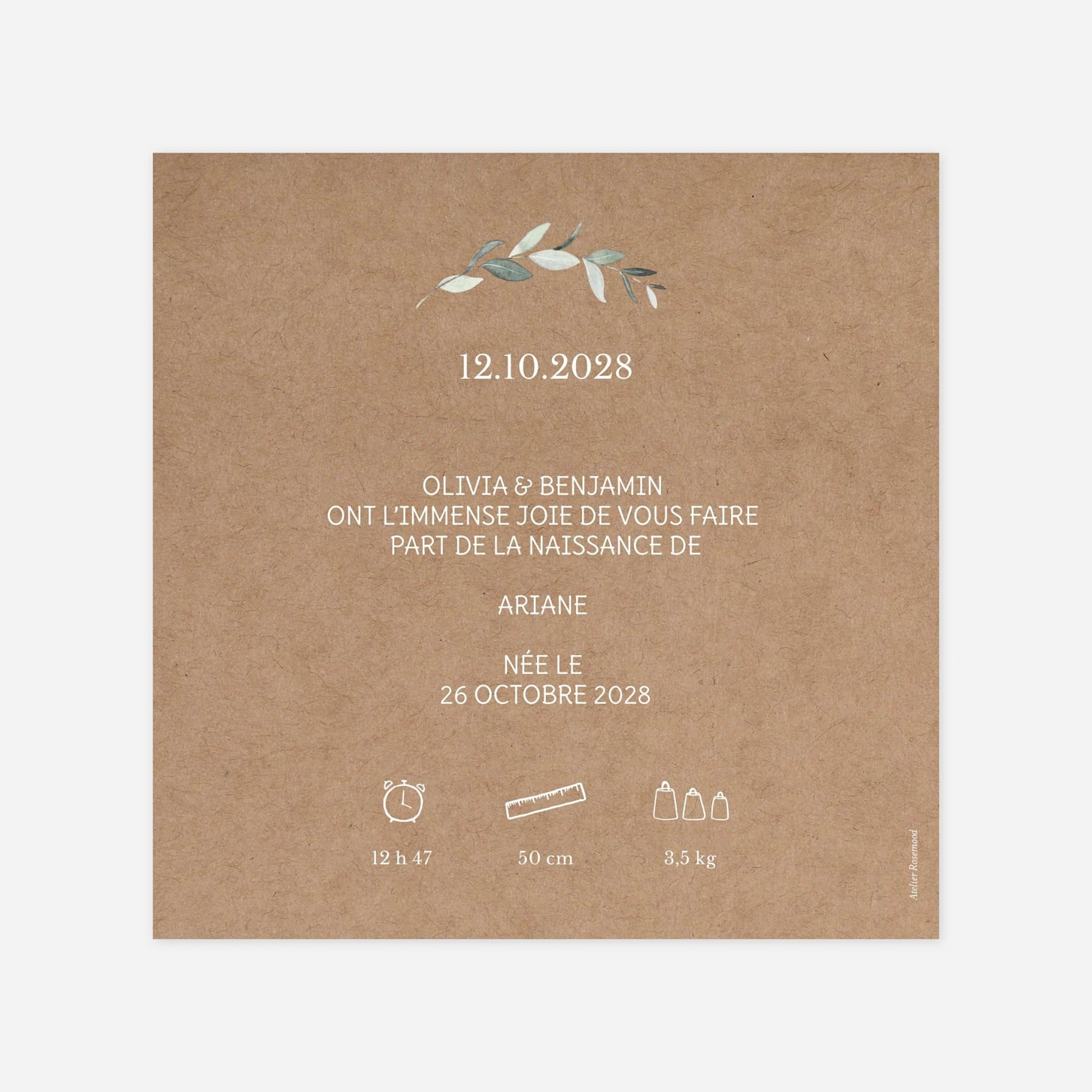 Faire-part naissance Petite pousse