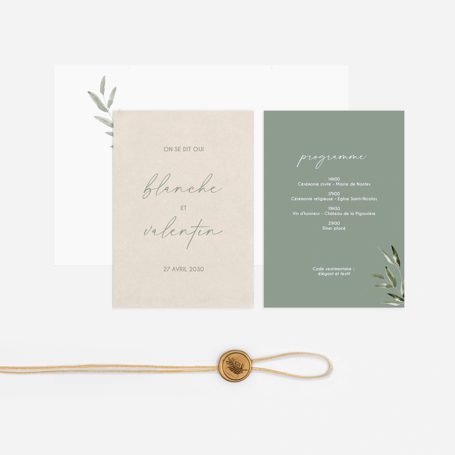 Faire-part mariage Rêve de Nature