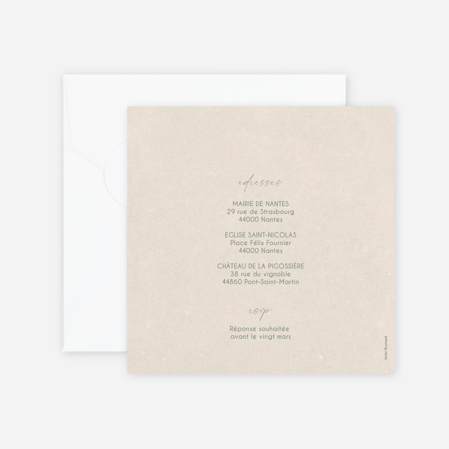 Faire-part mariage Rêve de Nature