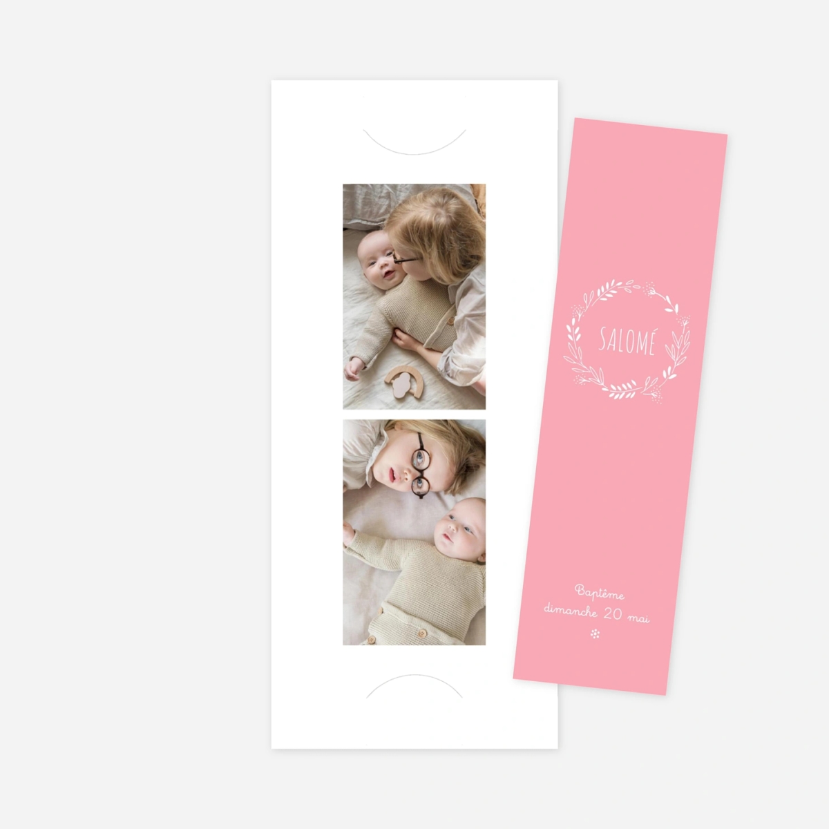 Faire-part baptême Ronde des prés