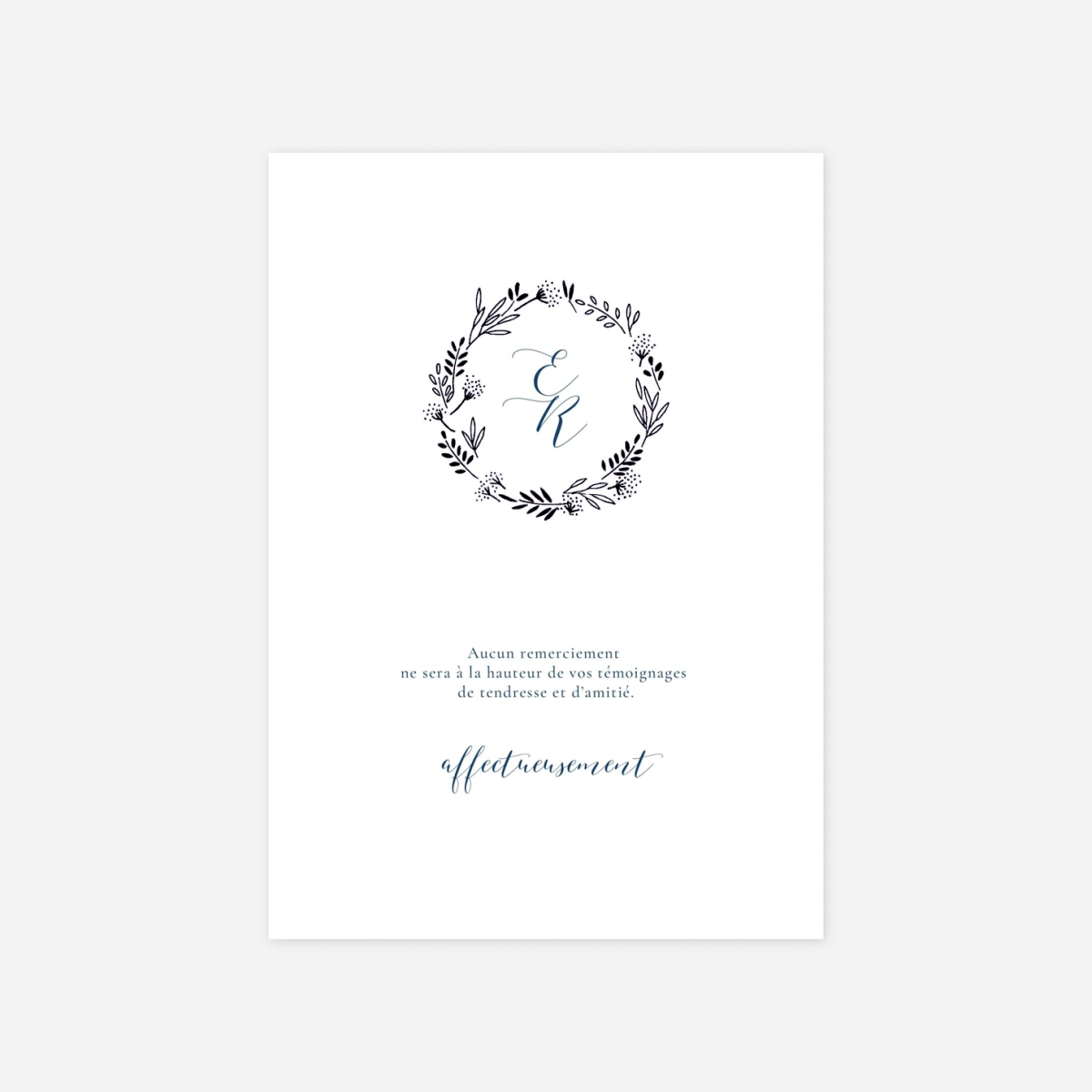 Carte de remerciements Ronde des prés