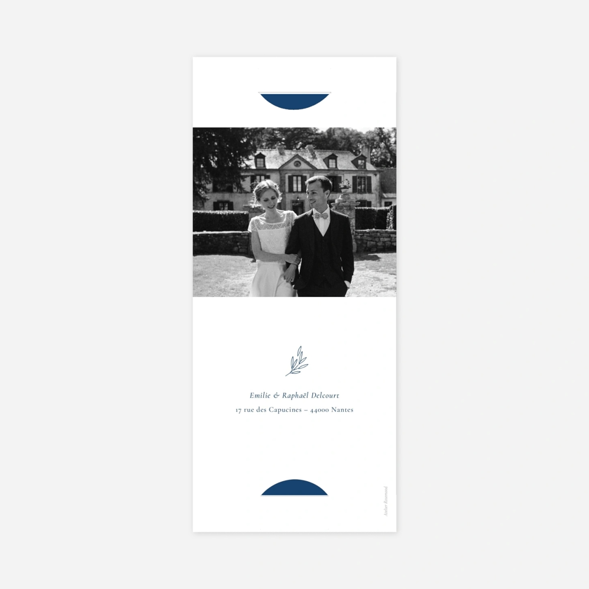 Carte de remerciements Ronde des prés