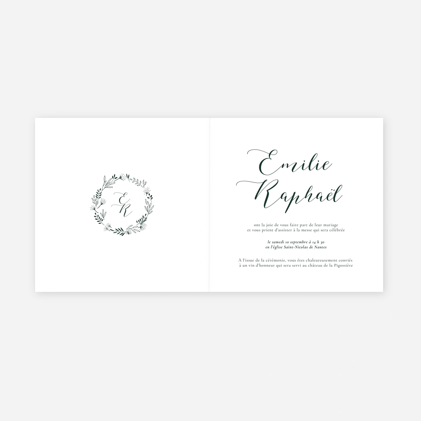 Faire-part mariage Ronde des prés