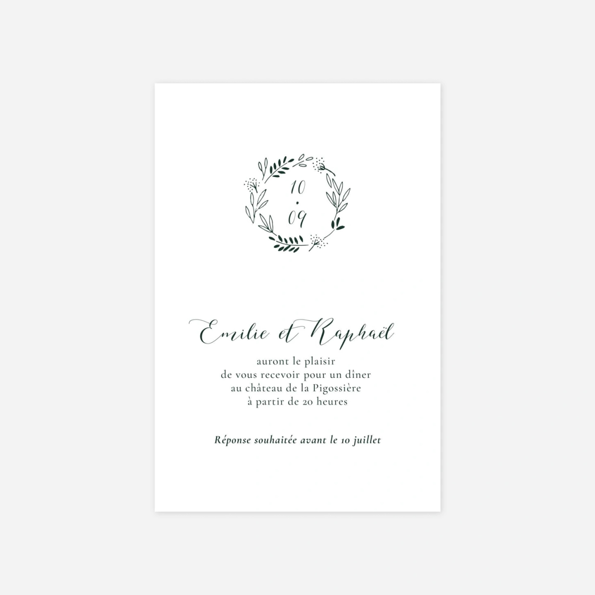 Carton d'invitation Ronde des prés