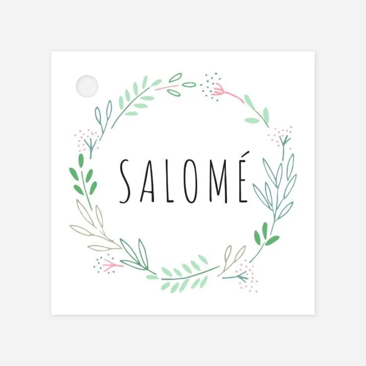 Étiquette baptême Ronde des prés