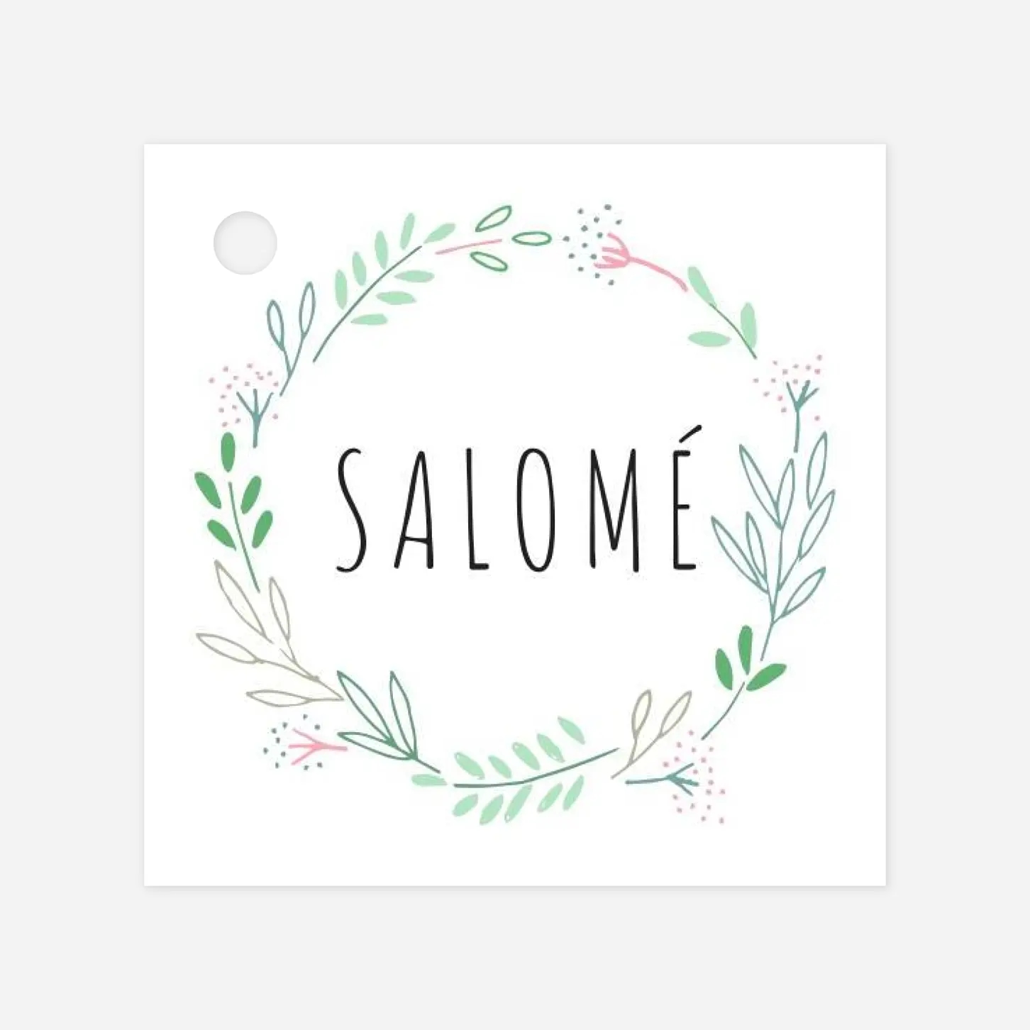 Étiquette baptême Ronde des prés