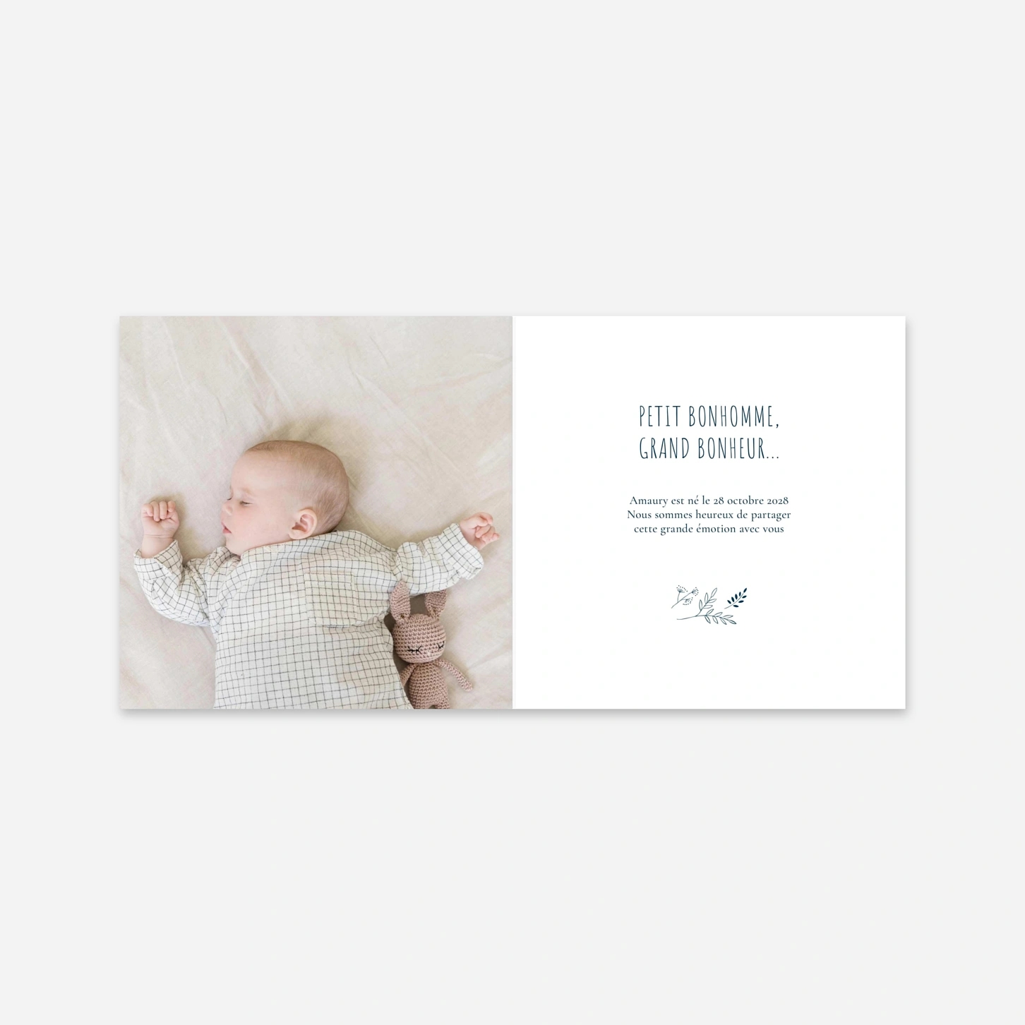 Faire-part naissance Ronde des prés