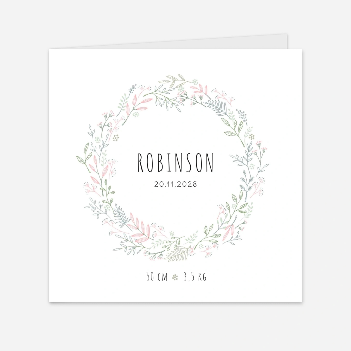 Faire-part naissance Ronde des prés colorée