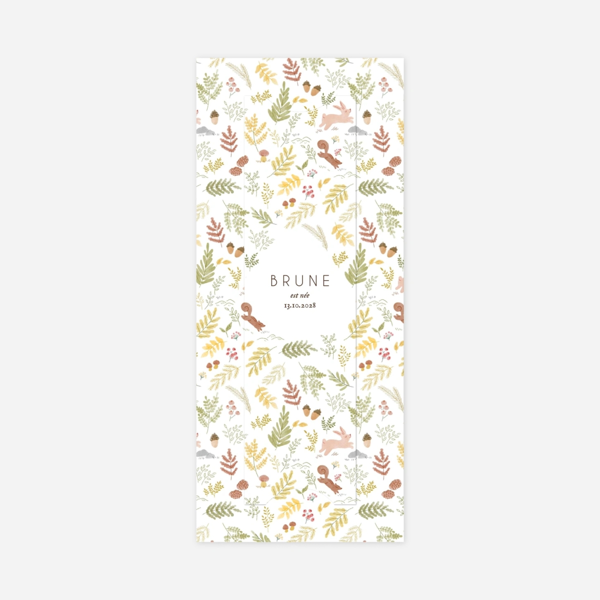 Faire-part naissance Renard aquarelle