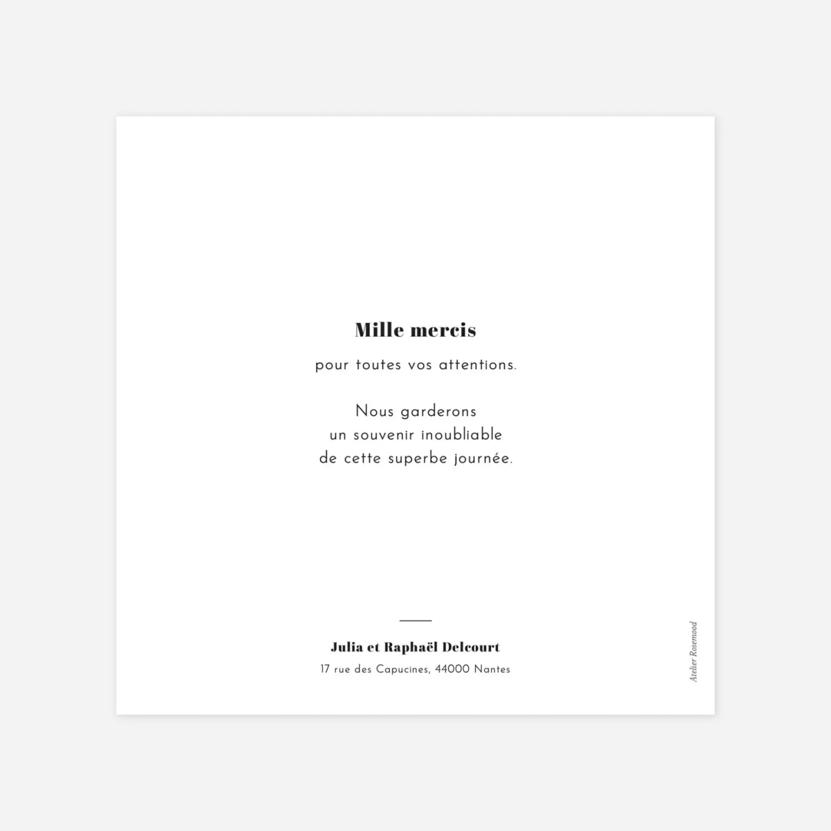 Carte de remerciements Retrospective