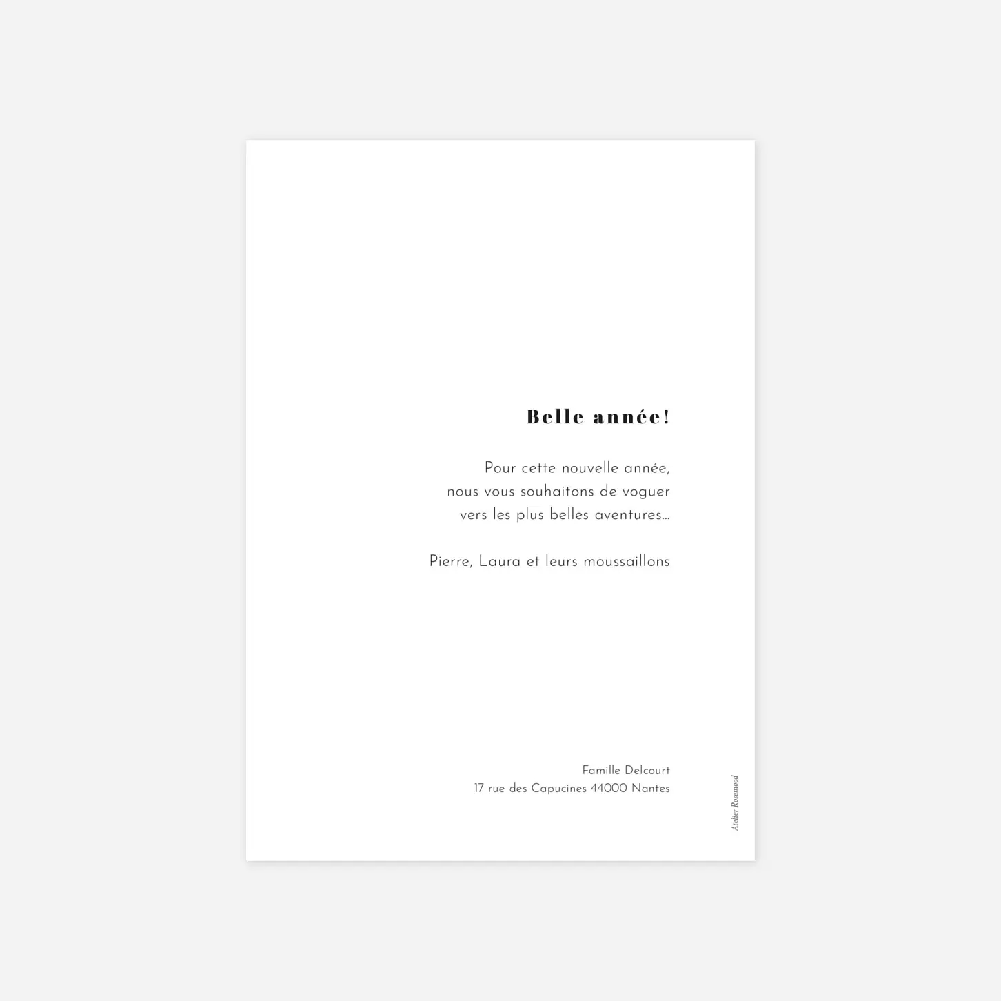 Carte de voeux Renversant