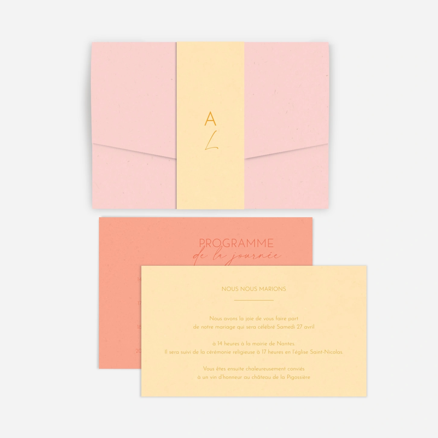 Faire-part mariage Douce harmonie