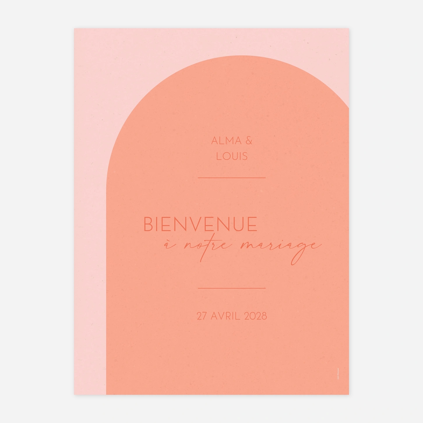 Panneau mariage Douce harmonie