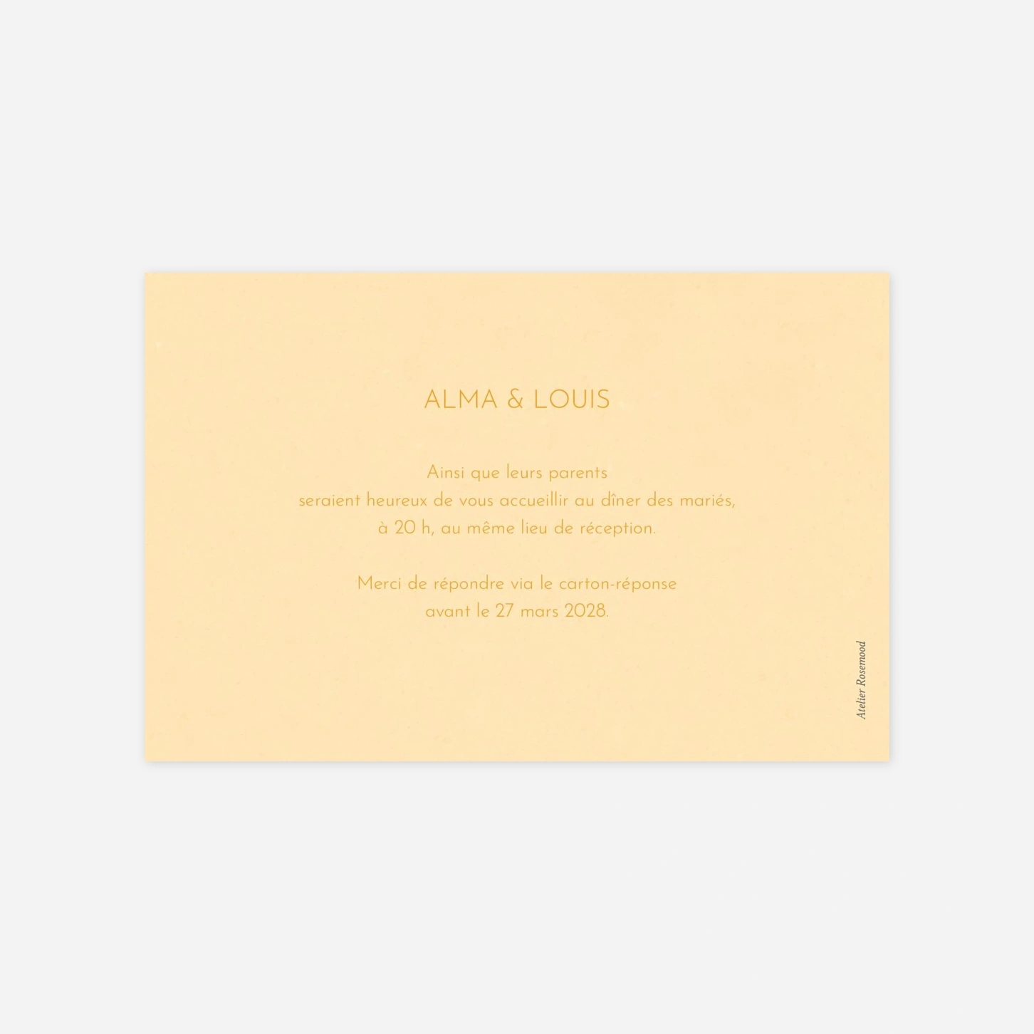 Carton d'invitation Douce harmonie