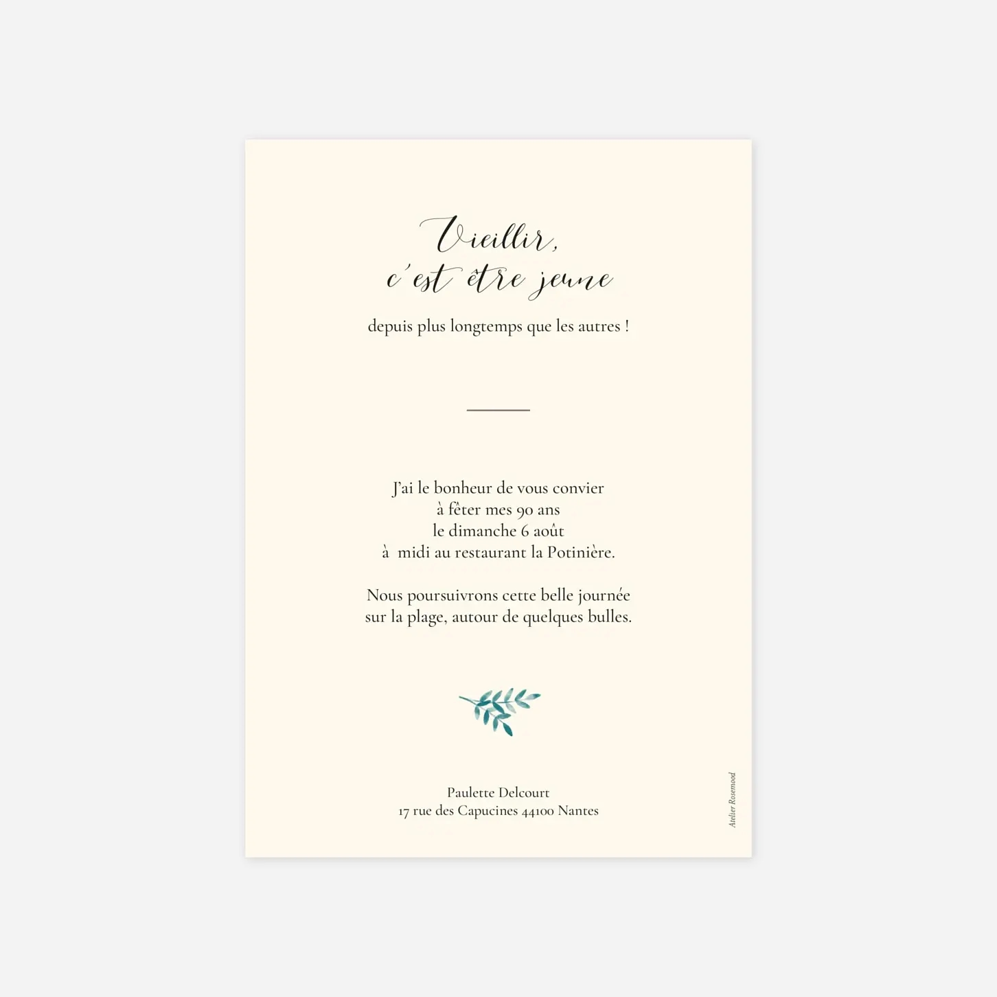 invitation anniversaire Ritournelle