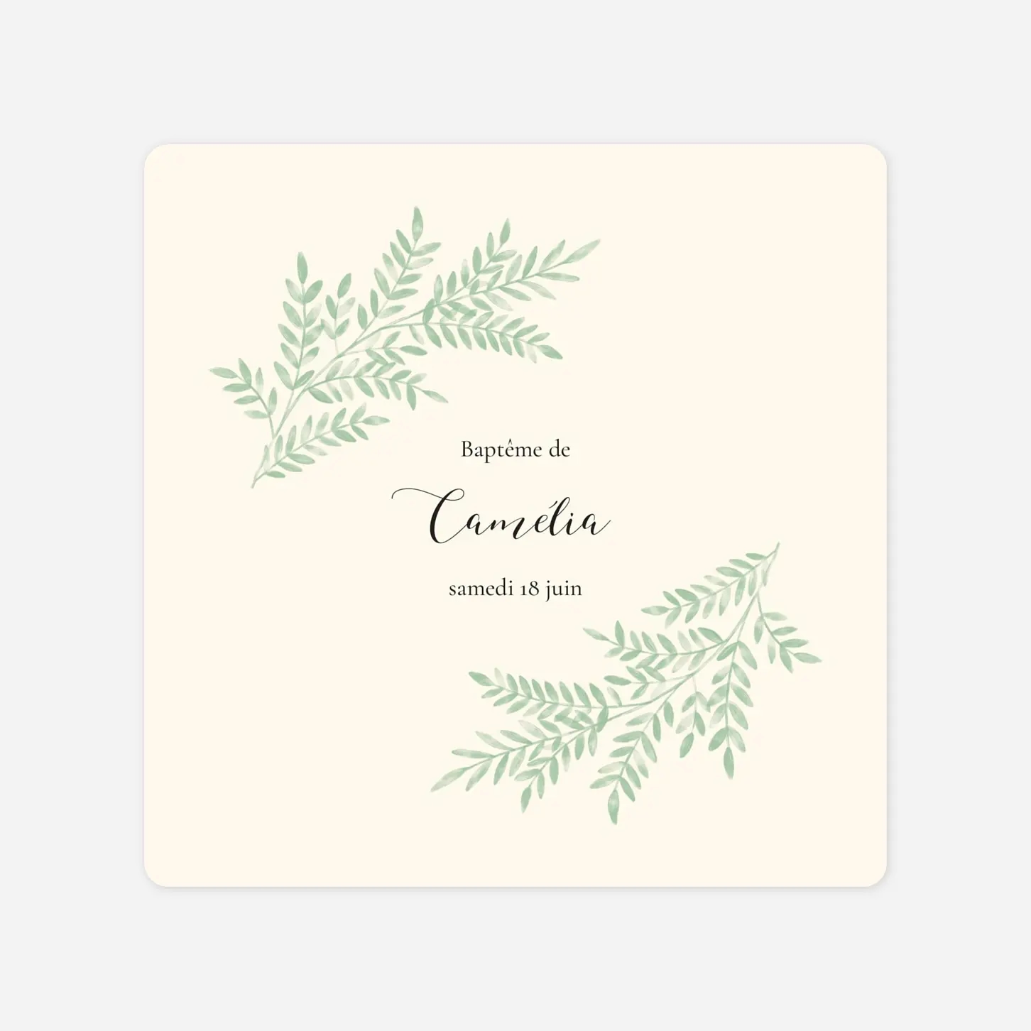 Faire-part baptême Ritournelle