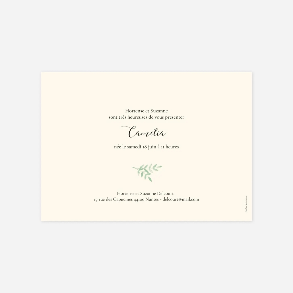 Faire-part naissance Ritournelle