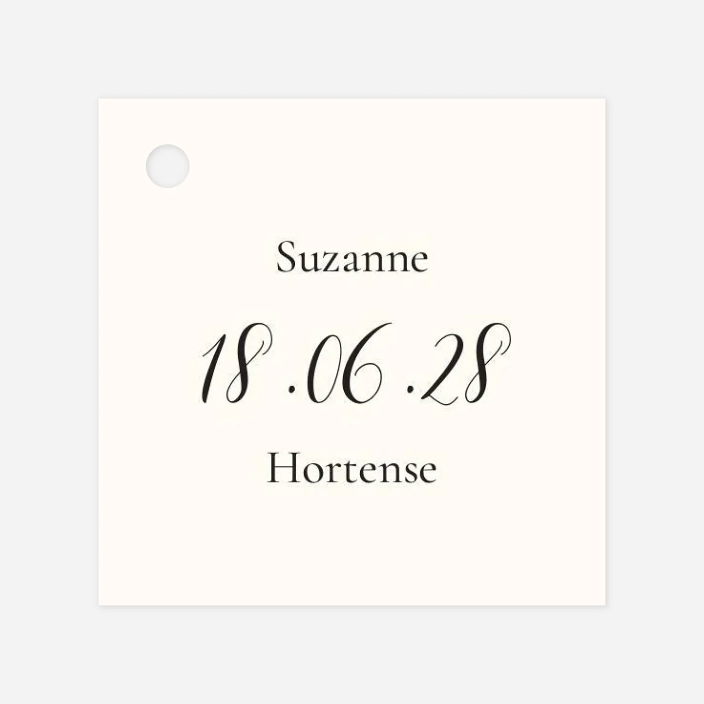 Etiquette perforée mariage Ritournelle