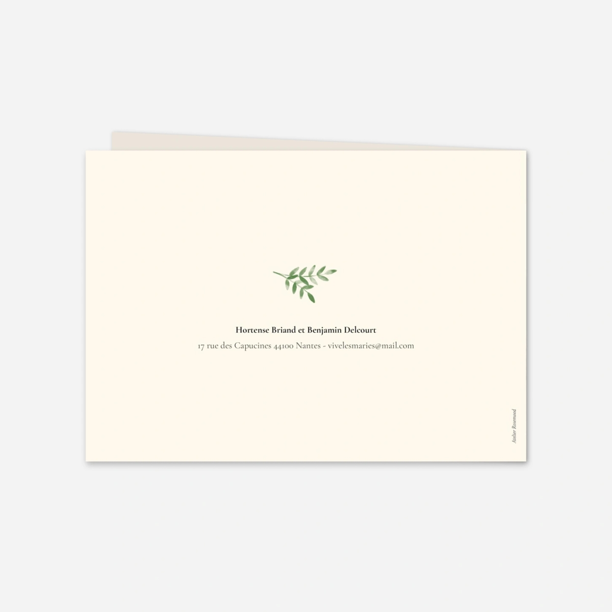 Carte de remerciements Ritournelle