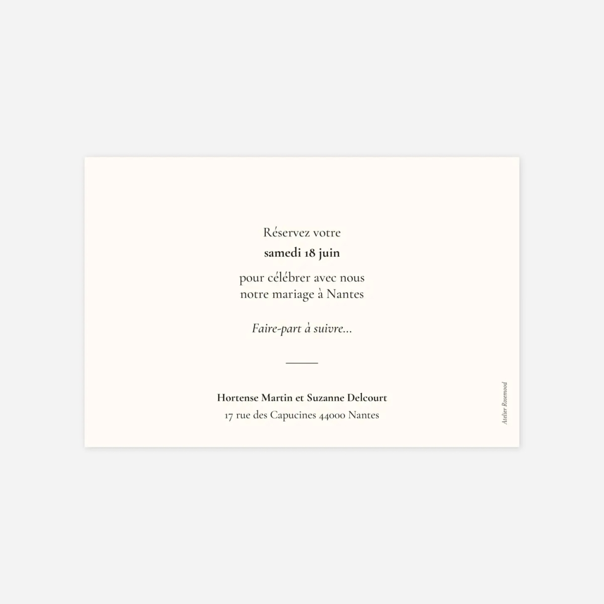 Save the date Ritournelle