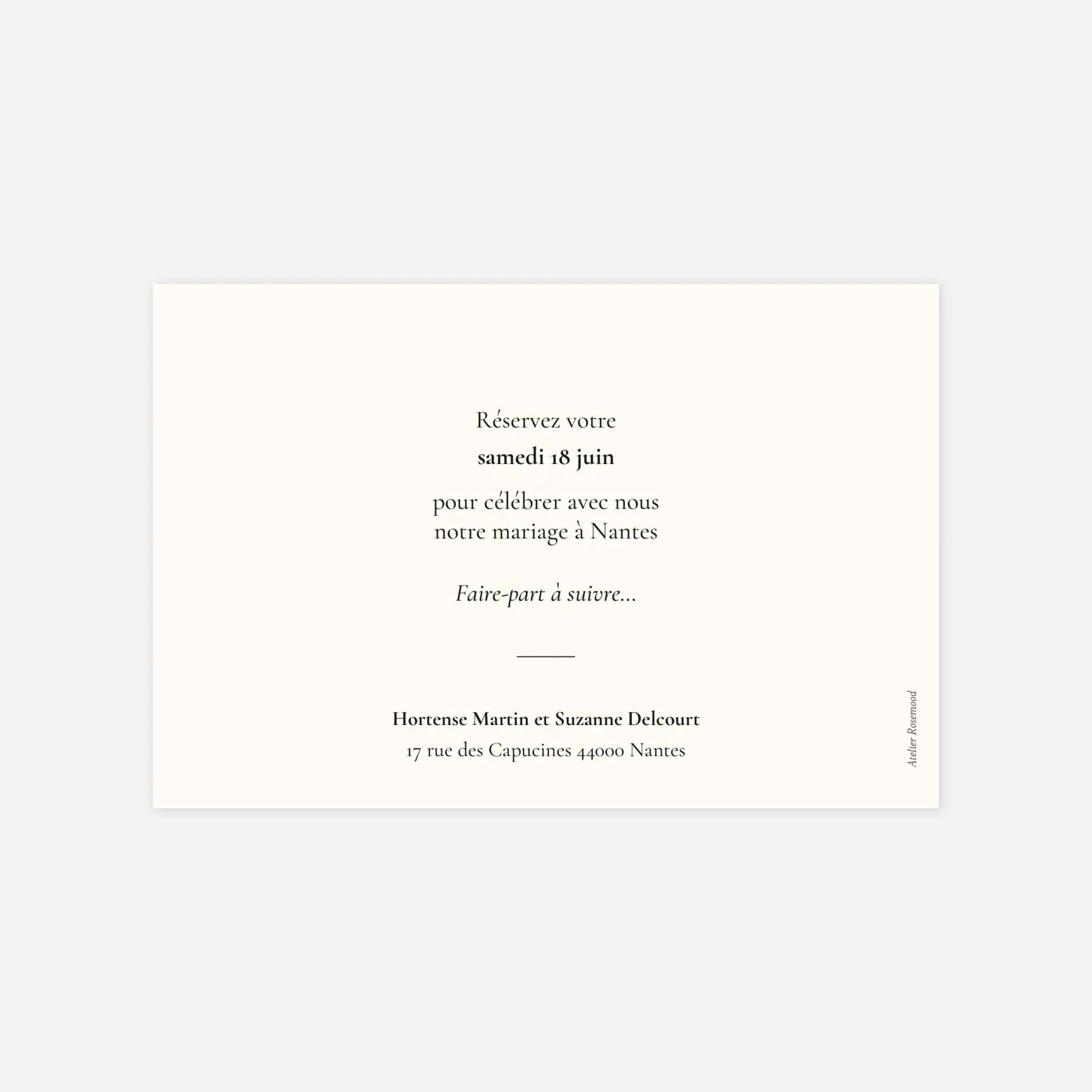 Save the date Ritournelle