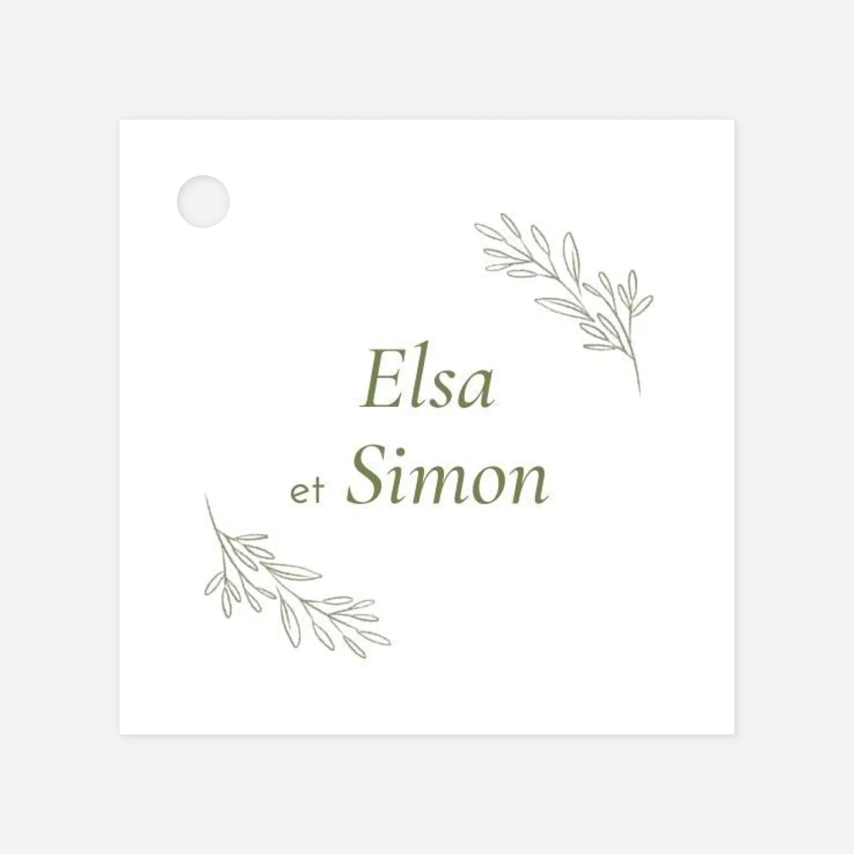 Etiquette perforée mariage Romantique