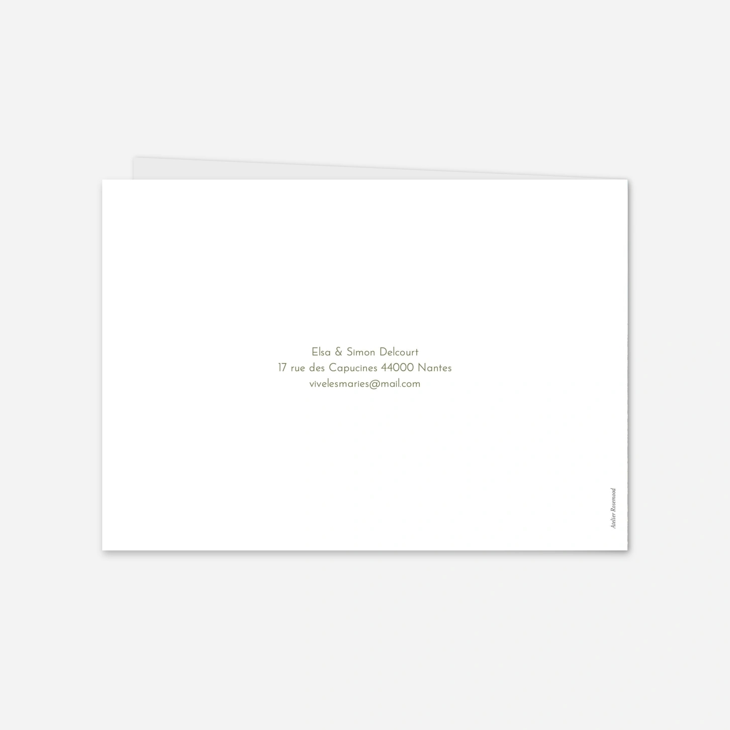 Carte de remerciements Romantique