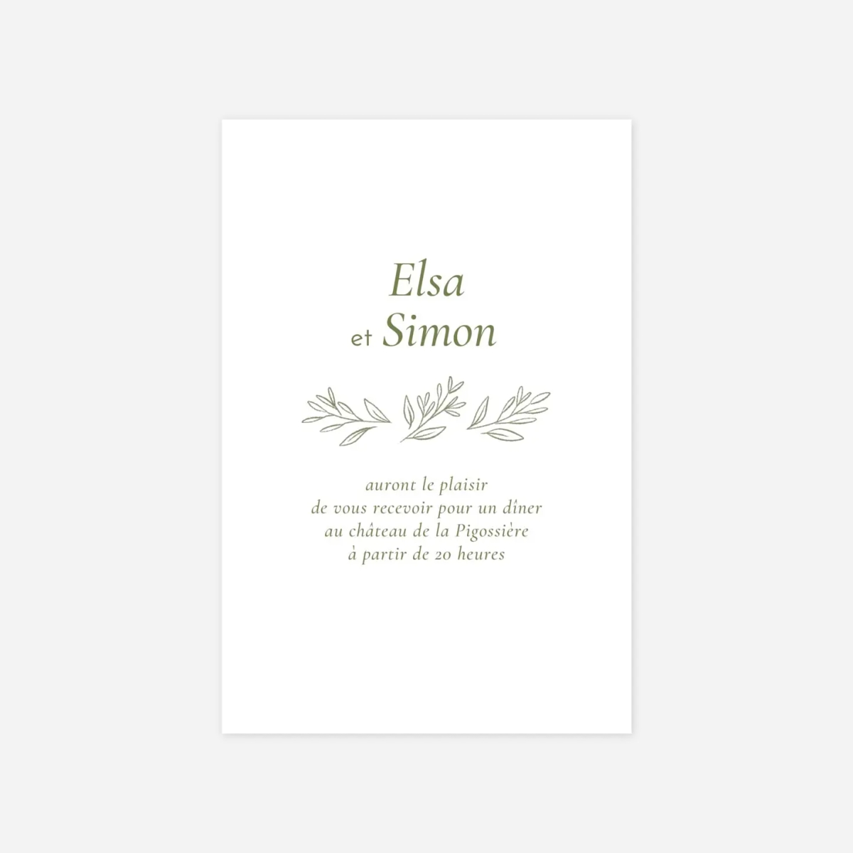 Carton d'invitation Romantique