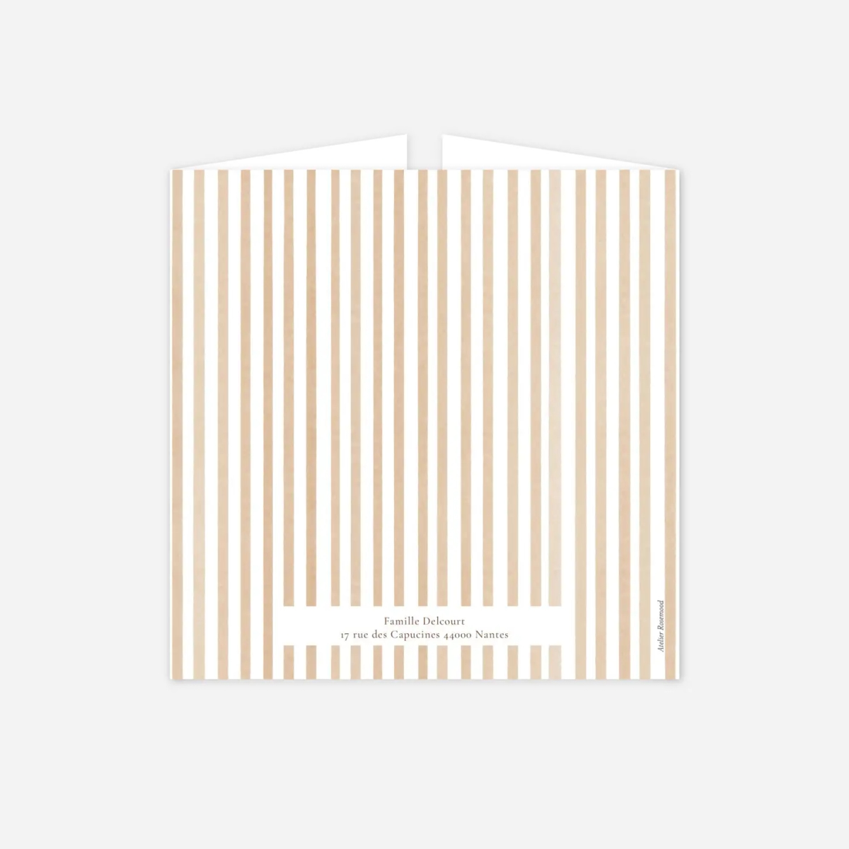 Faire-part naissance Rayures pastels