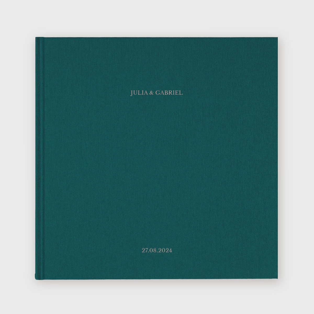 Livre photo couverture tissu titre doré