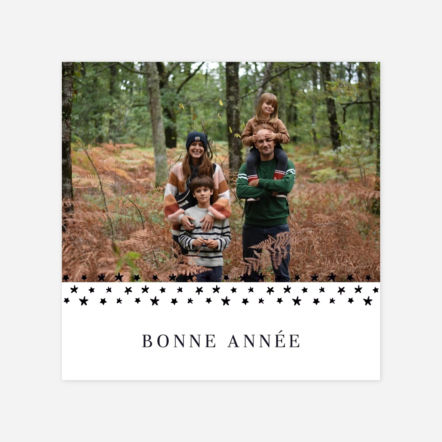 Carte de voeux Ruban Étoilé