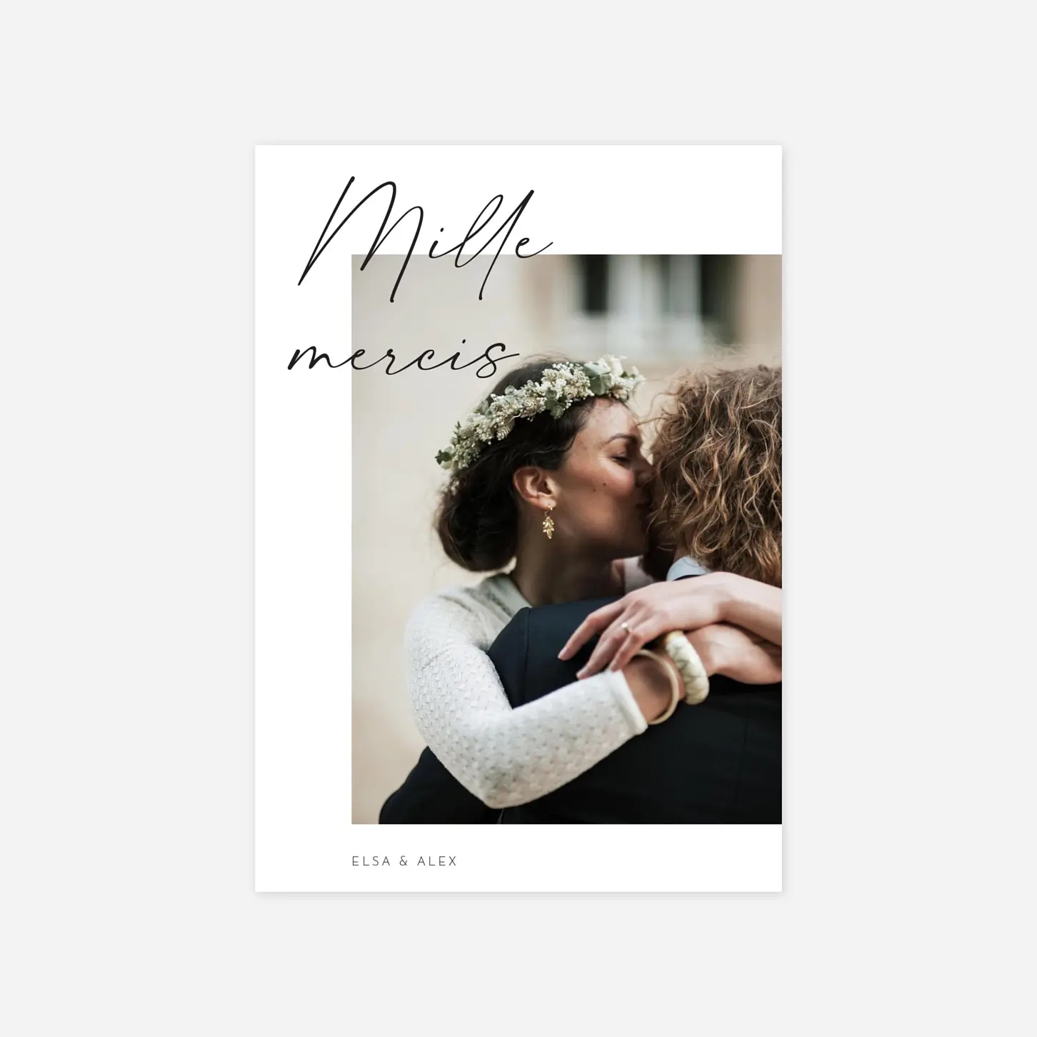 Carte de remerciements Signature II