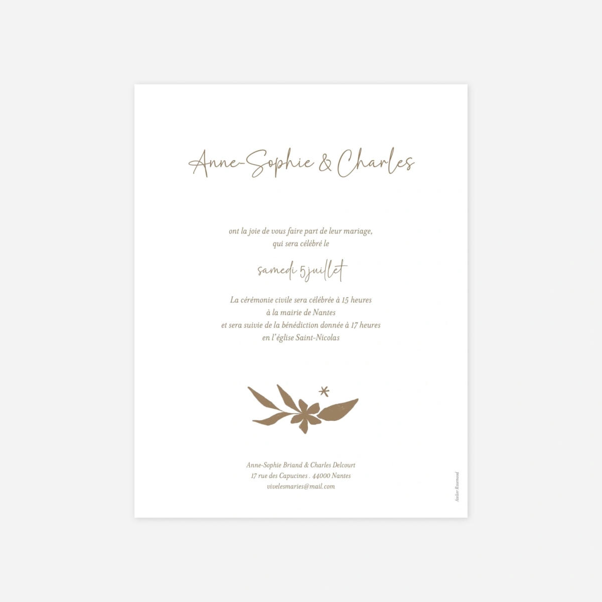 Faire-part mariage Silvano