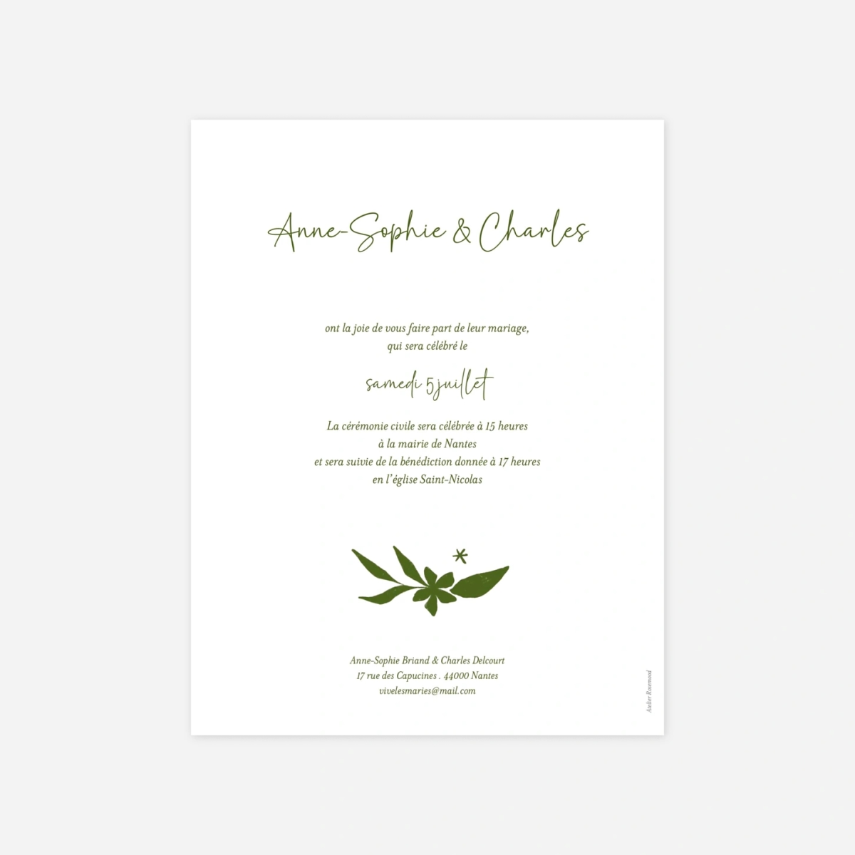 Faire-part mariage Silvano