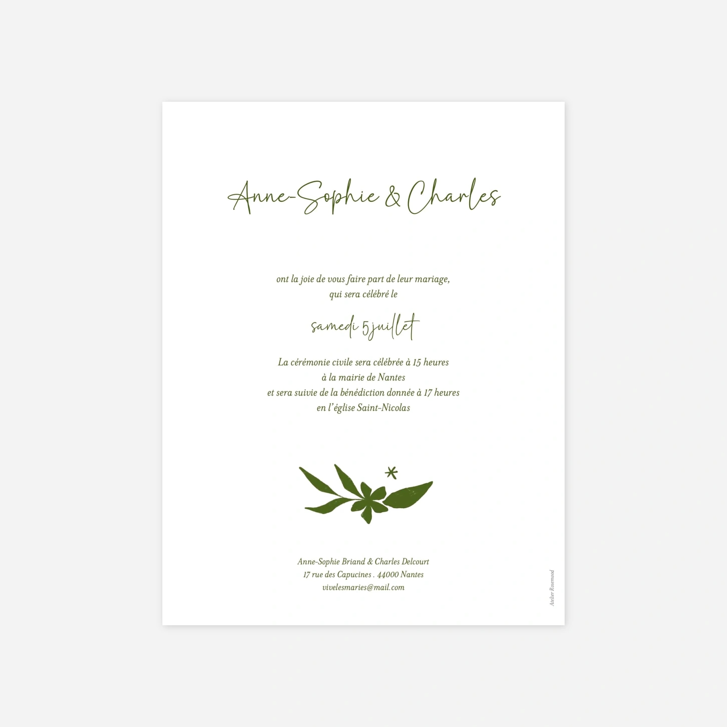 Faire-part mariage Silvano