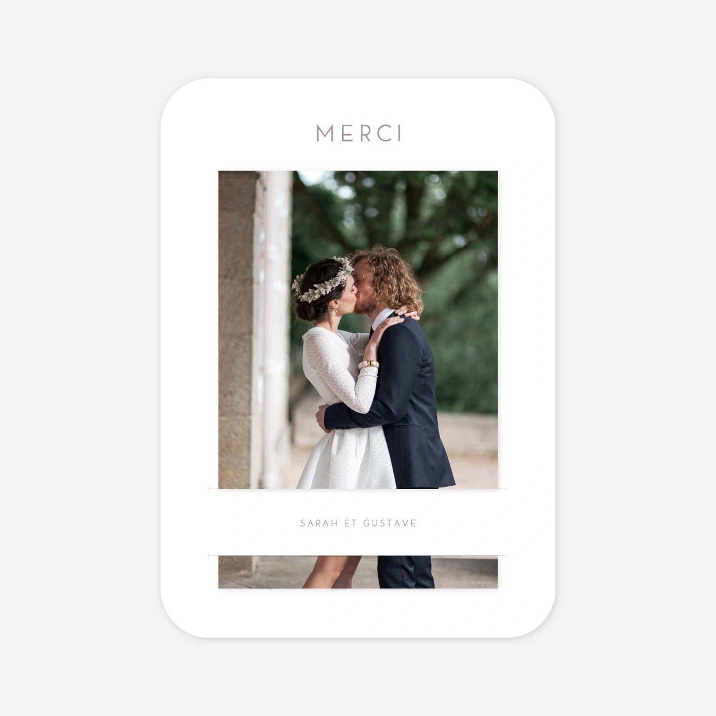 Carte de remerciements Simple photo portrait