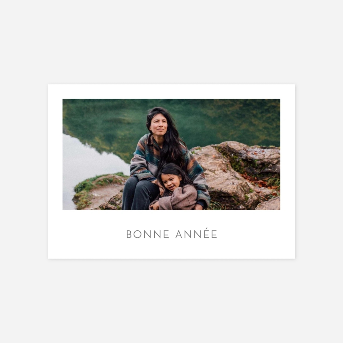 Carte de voeux Simple photo portrait