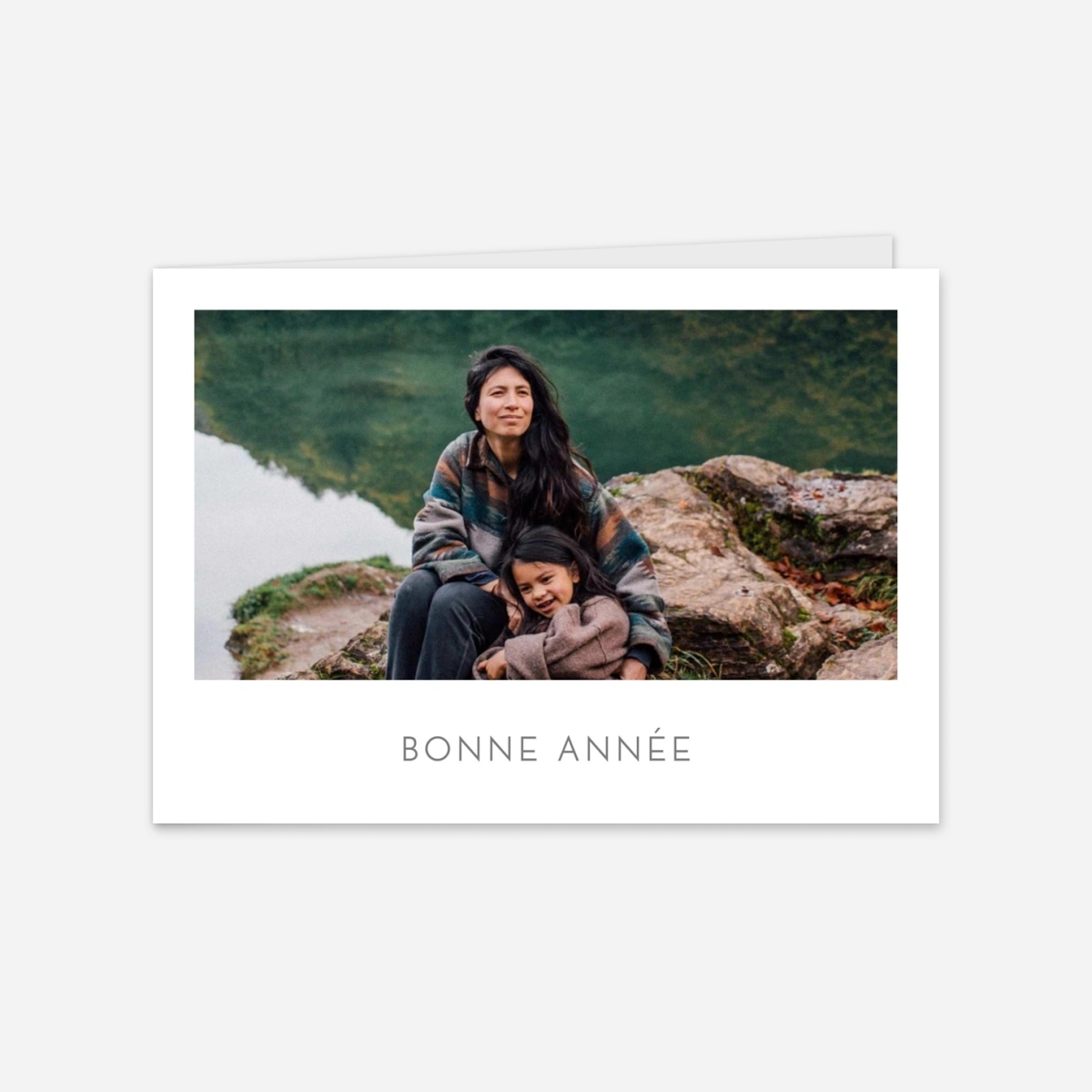 Carte de voeux Simple photo portrait