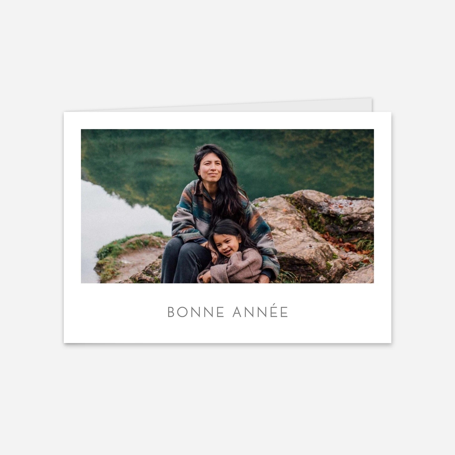 Carte de voeux Simple photo portrait