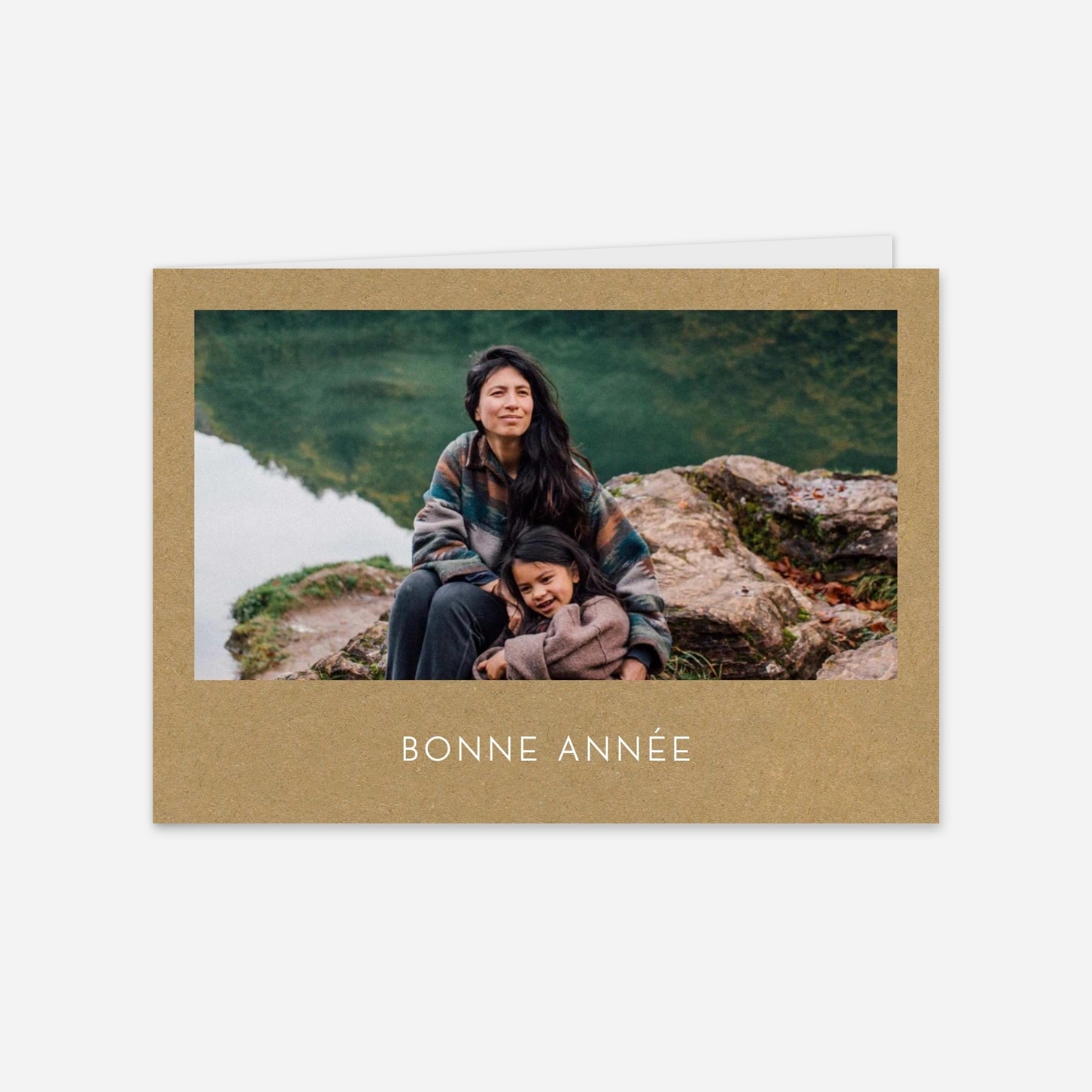 Carte de voeux Simple photo portrait